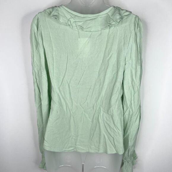NWT H&M Divided Seafoam Green Peasant Blouse - Picture 6 of 8